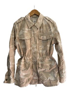 Utility Camo Jacket Military Field Lightweight Cinched Waist